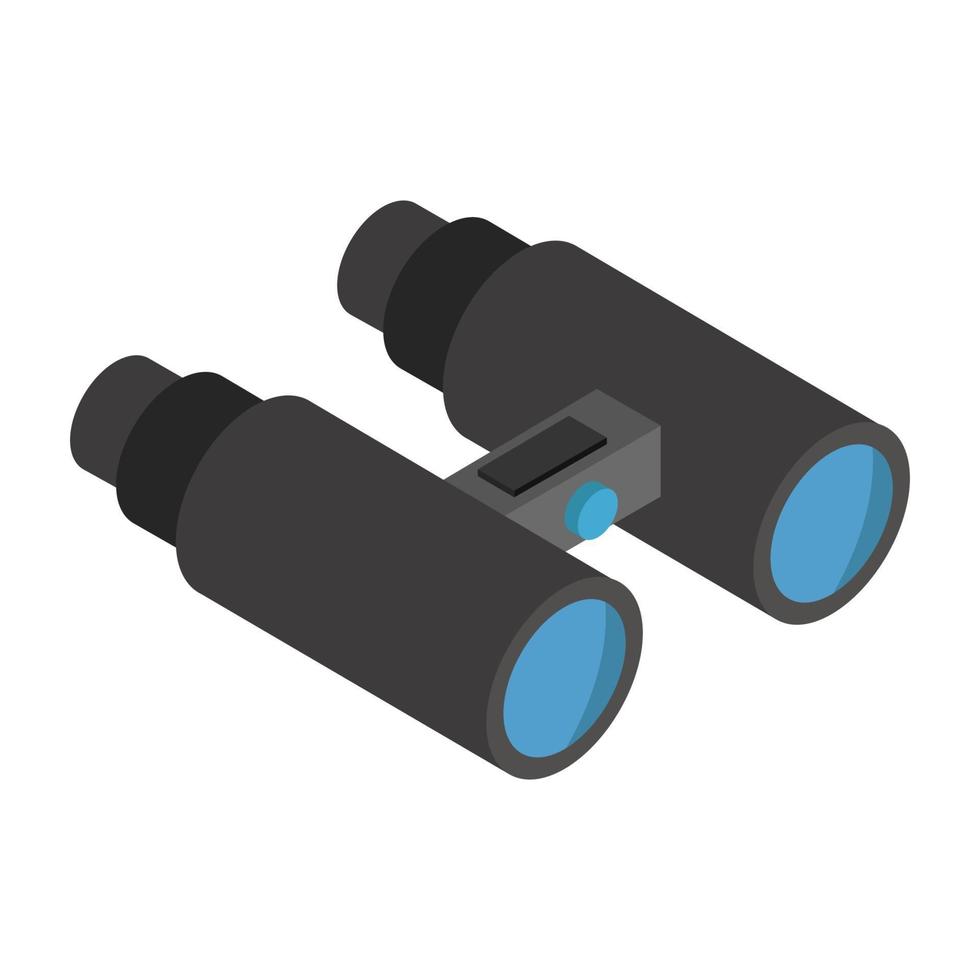 Isometric Binoculars On White Background vector