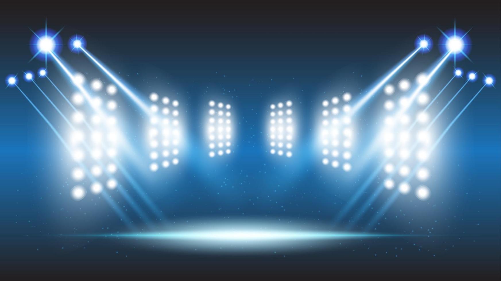 Abstract background stadium stage hall with scenic lights of round futuristic technology vector
