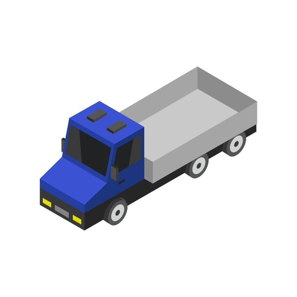 Isometric Truck On White Background vector