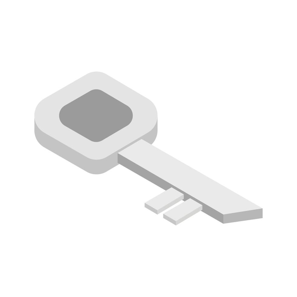 Isometric Key On White Background vector