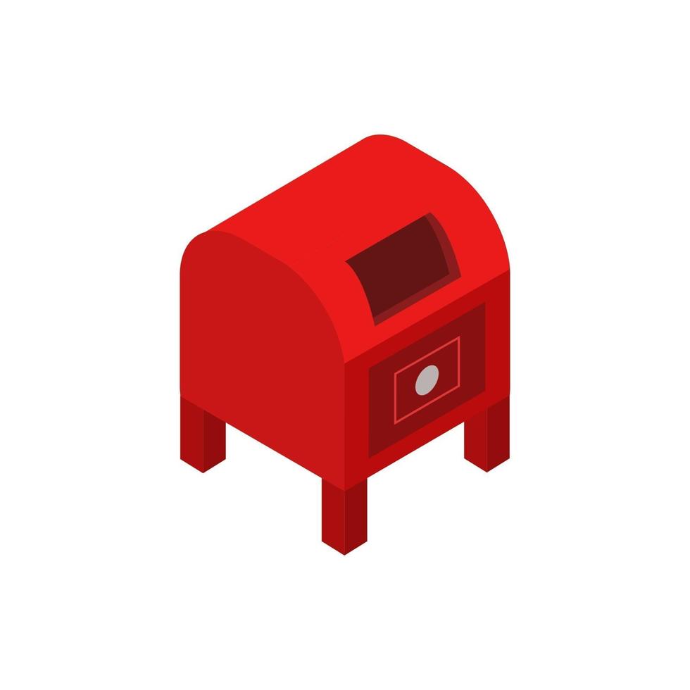 Isometric Mailbox On White Background vector