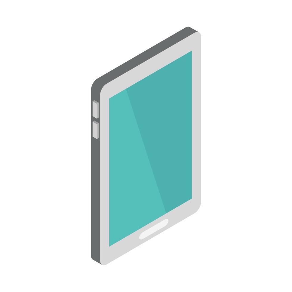 Isometric Tablet On White Background vector