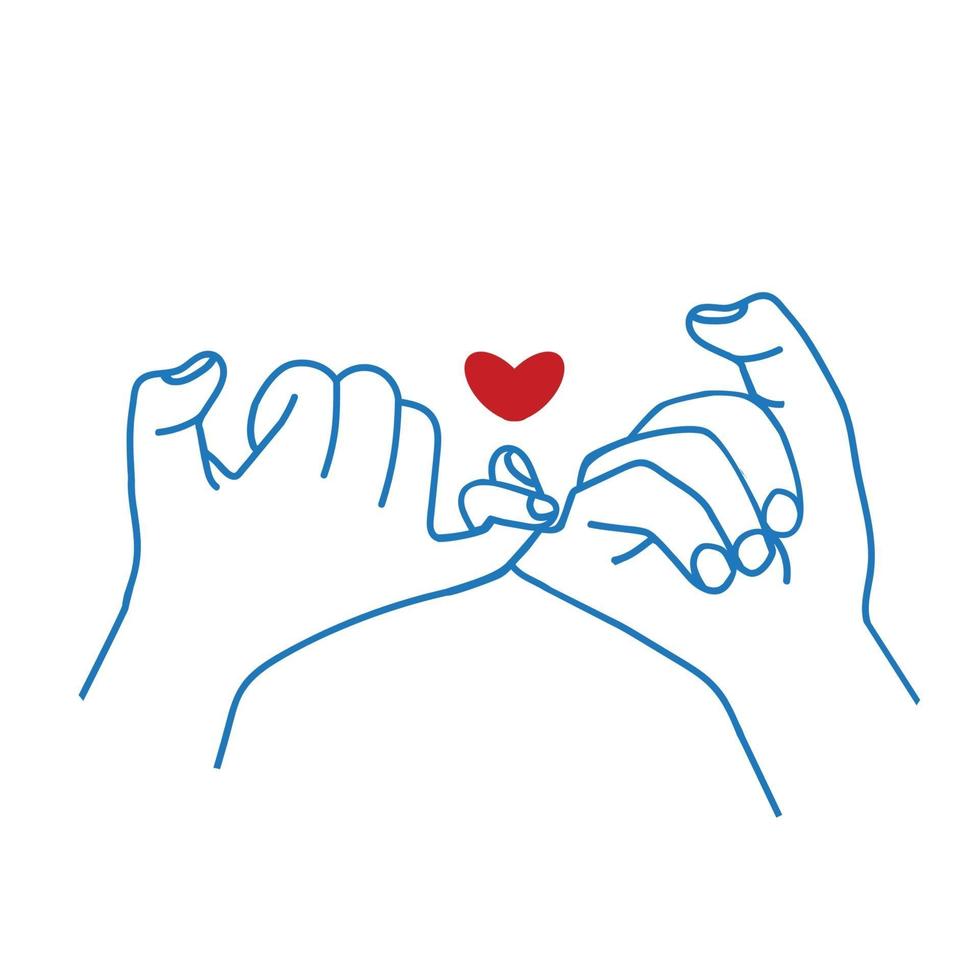 hands making pinky promise sign concept 1975325 Vector Art at Vecteezy