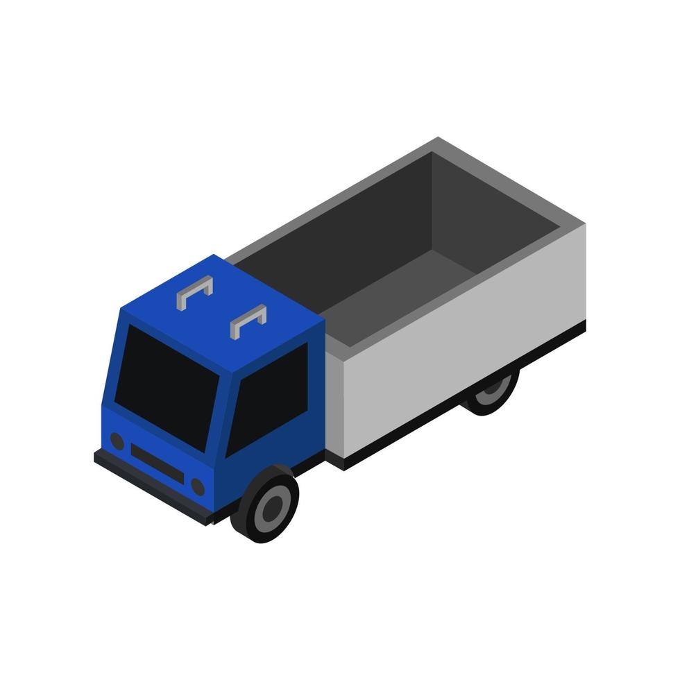 Isometric Truck On White Background vector