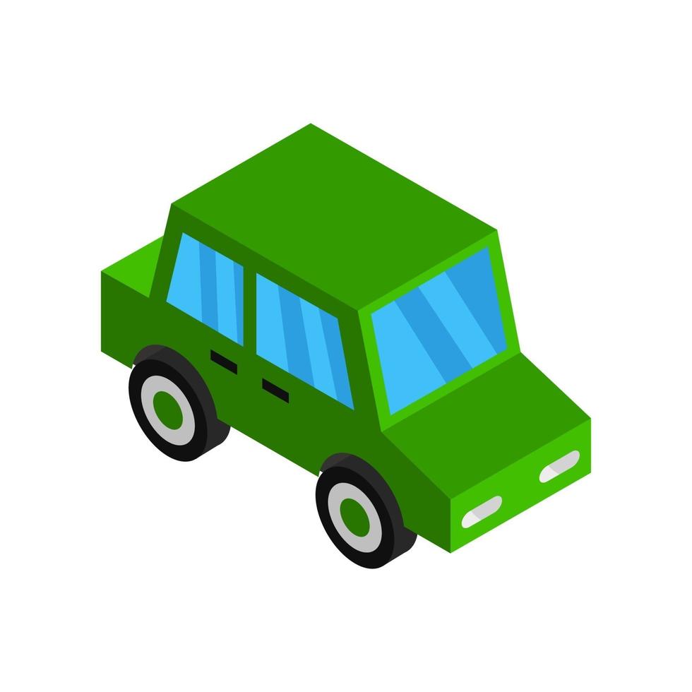 Isometric Car On White Background vector