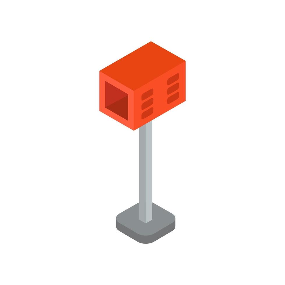 Isometric Mailbox On White Background vector