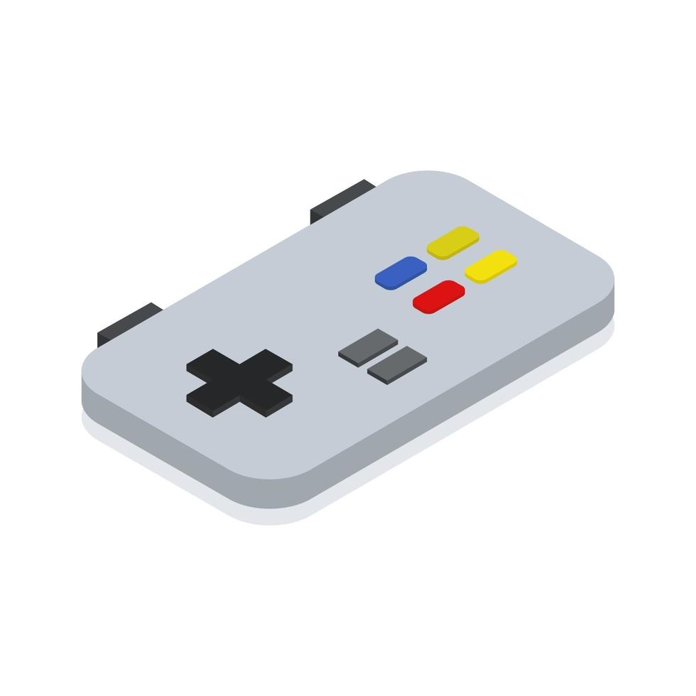 Isometric Game Pad On White Background vector