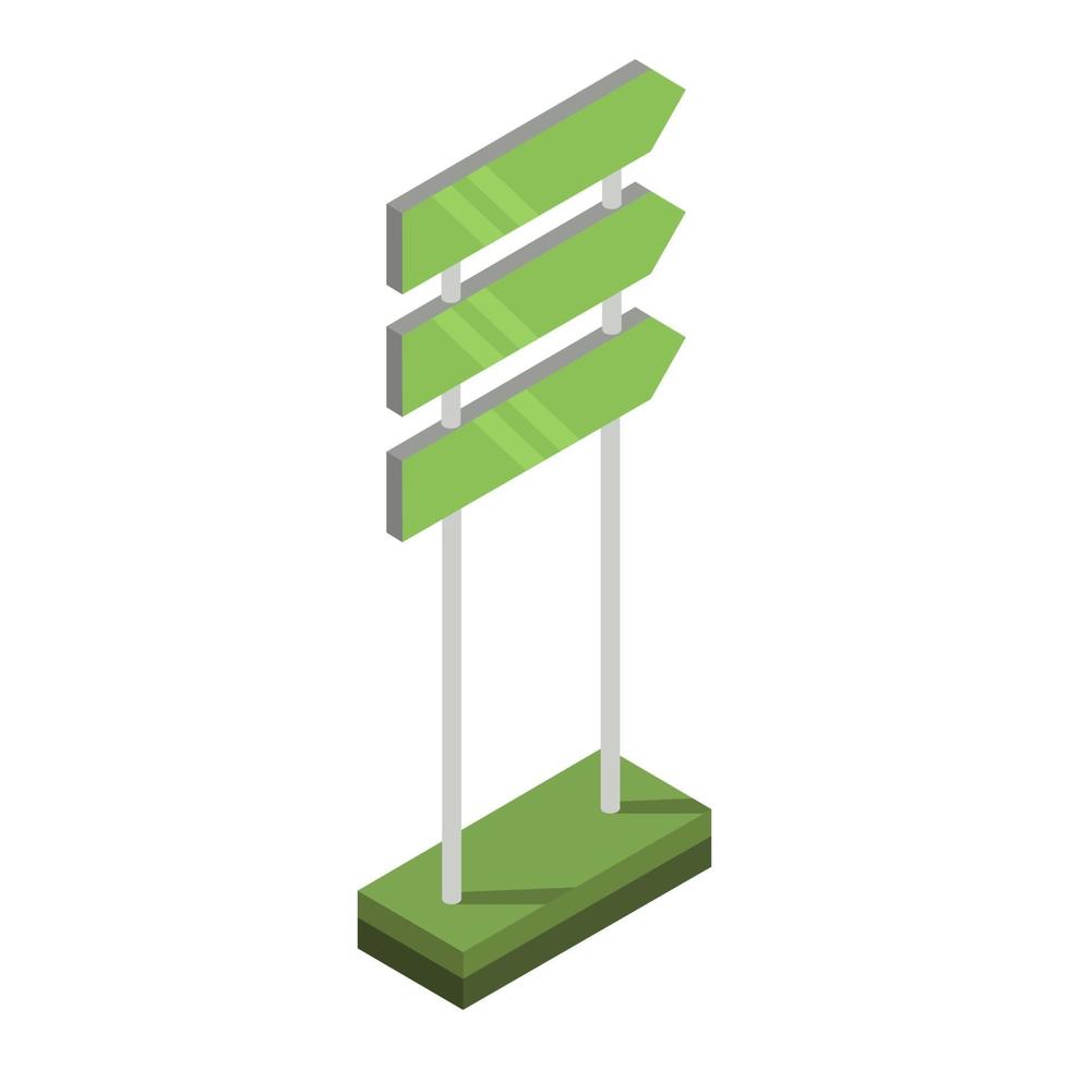 Isometric Signboard On White Background vector