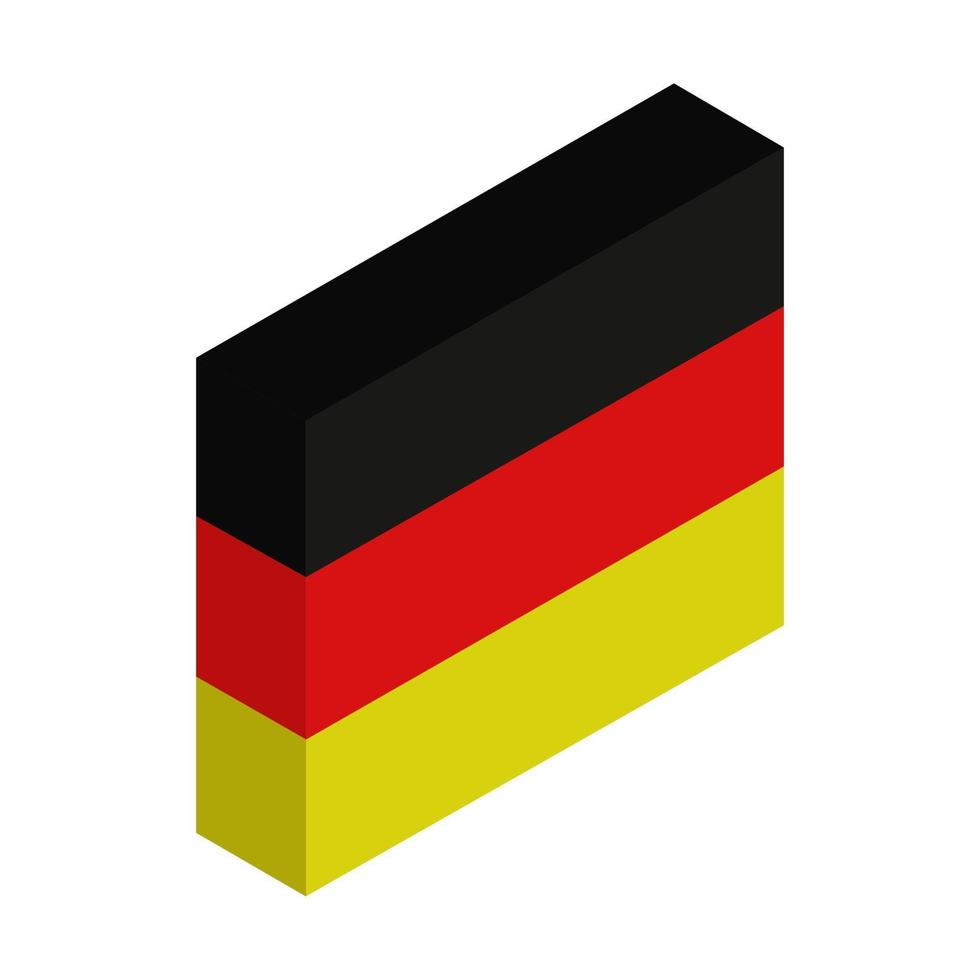 Isometric Germany Flag On White Background. vector