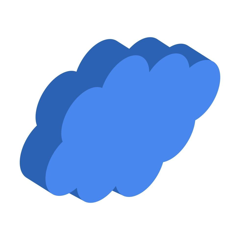 Isometric Cloud On White Background vector