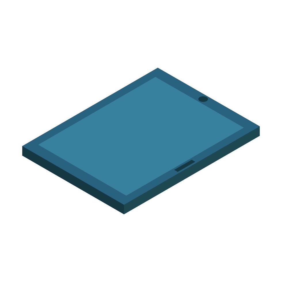 Isometric Tablet On White Background vector