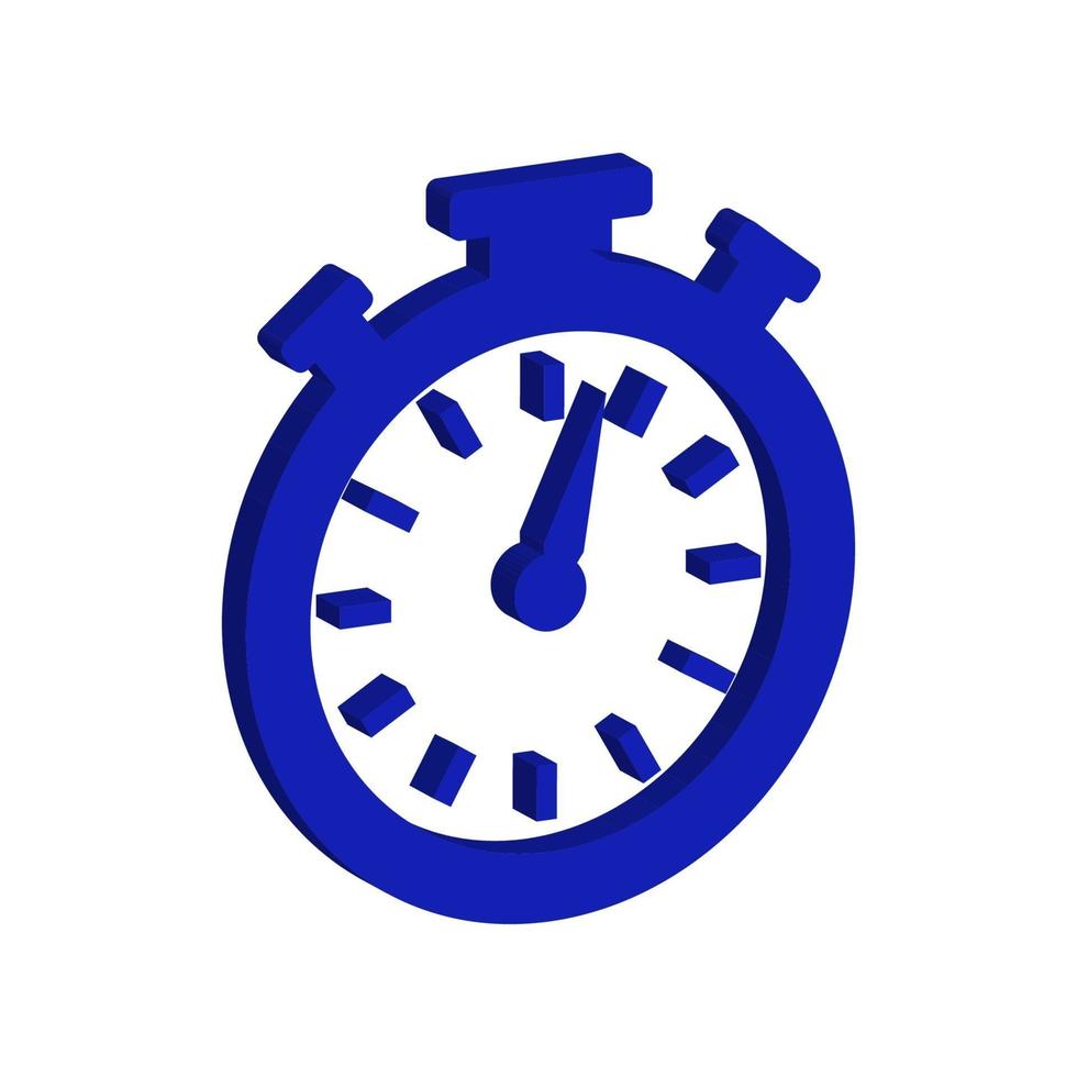 Isometric Stopwatch On White Background vector