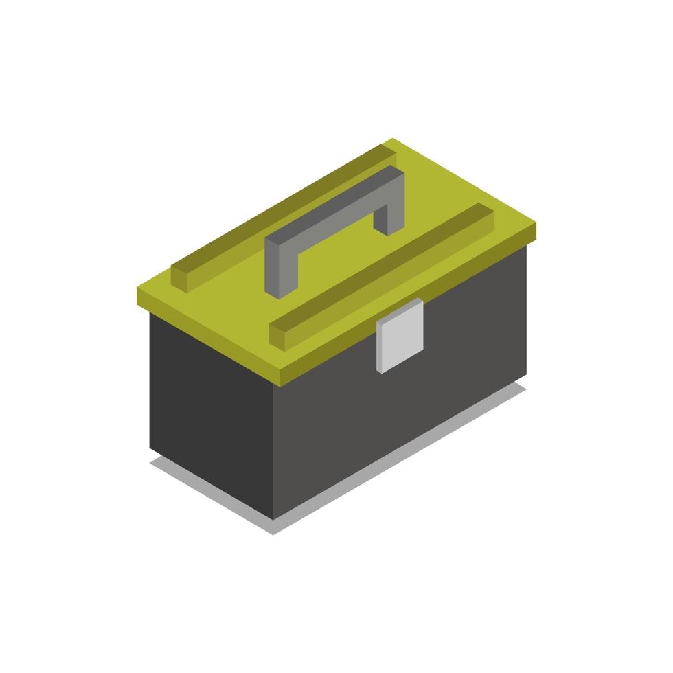 Isometric Toolbox On White Background vector