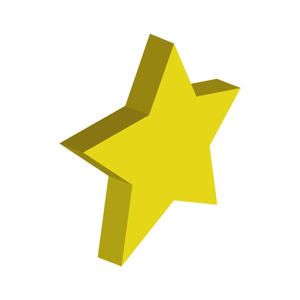 Isometric Star On White Background vector