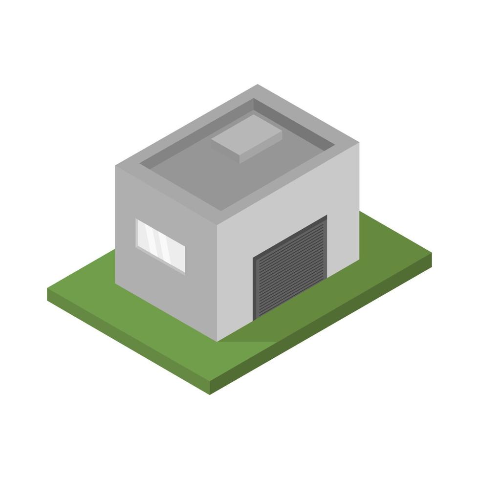 Isometric Garage On White Background vector