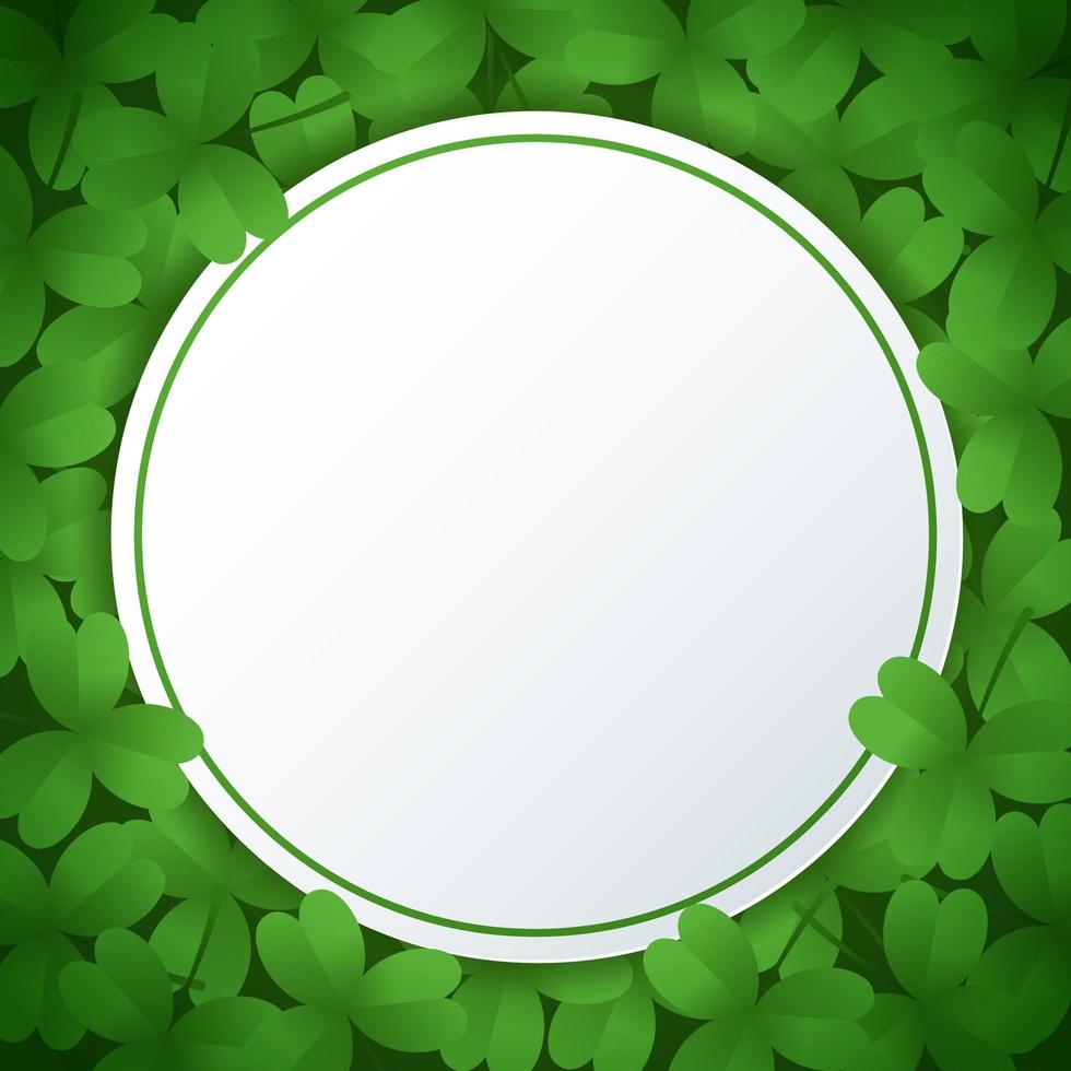 Paper on Shamrock Leaves Background vector