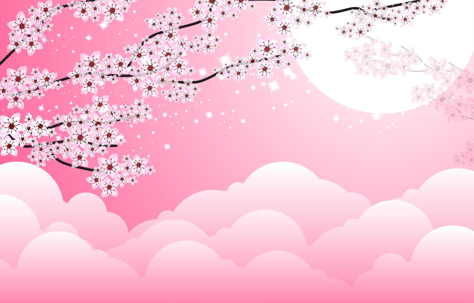 Floral Cherry Blossom Design vector