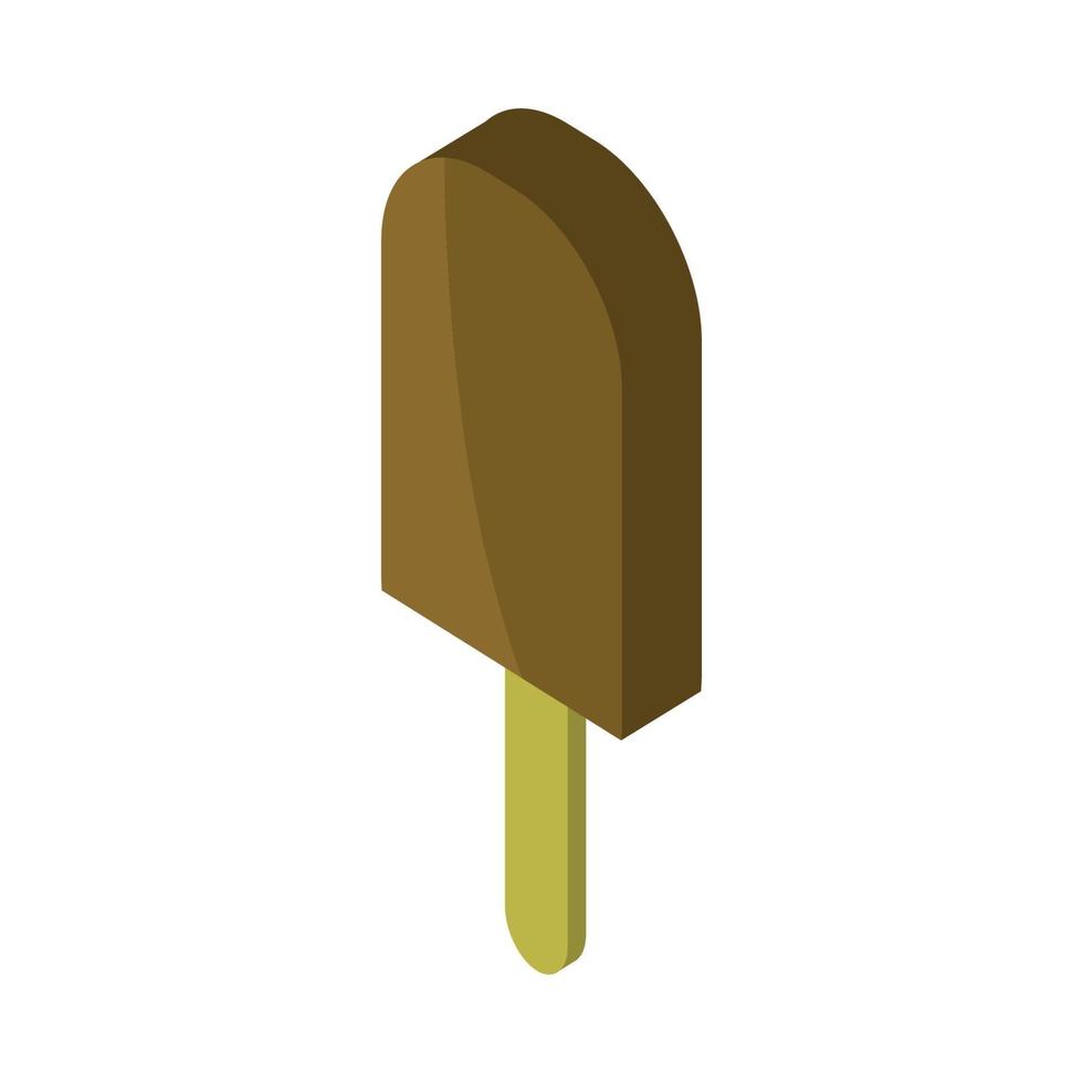 Isometric Ice Cream On White Background vector