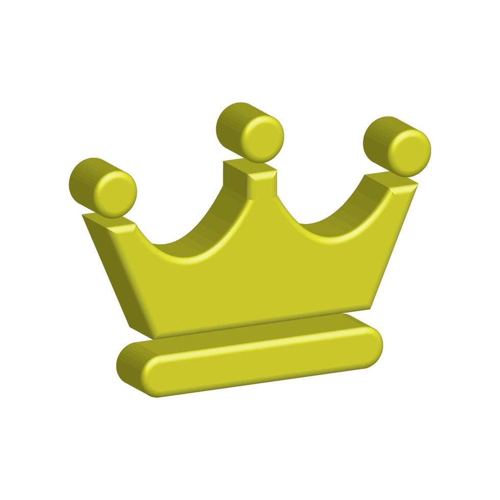 Isometric Crown On White Background vector