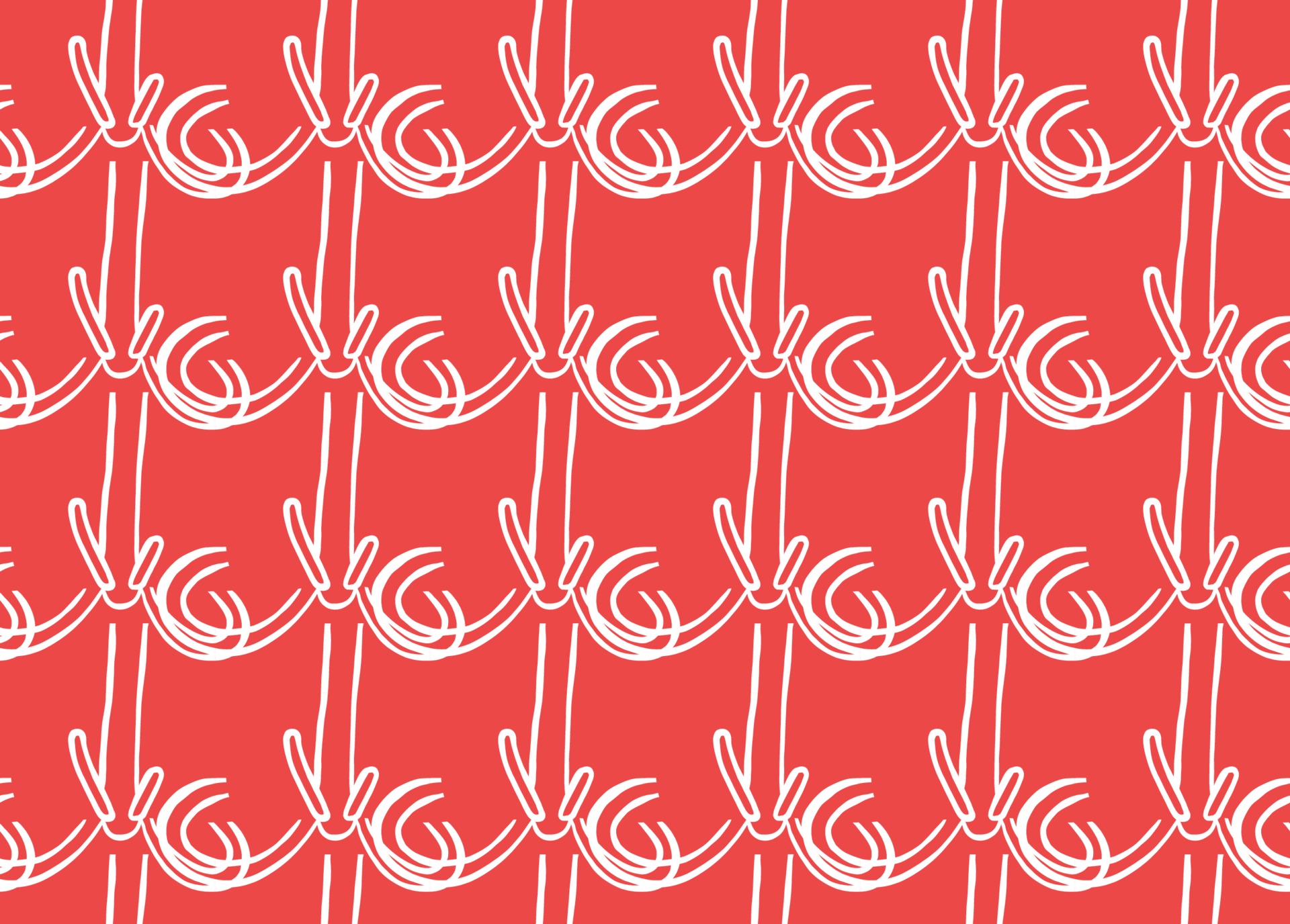 Vector texture background, seamless pattern. Hand drawn, red, white