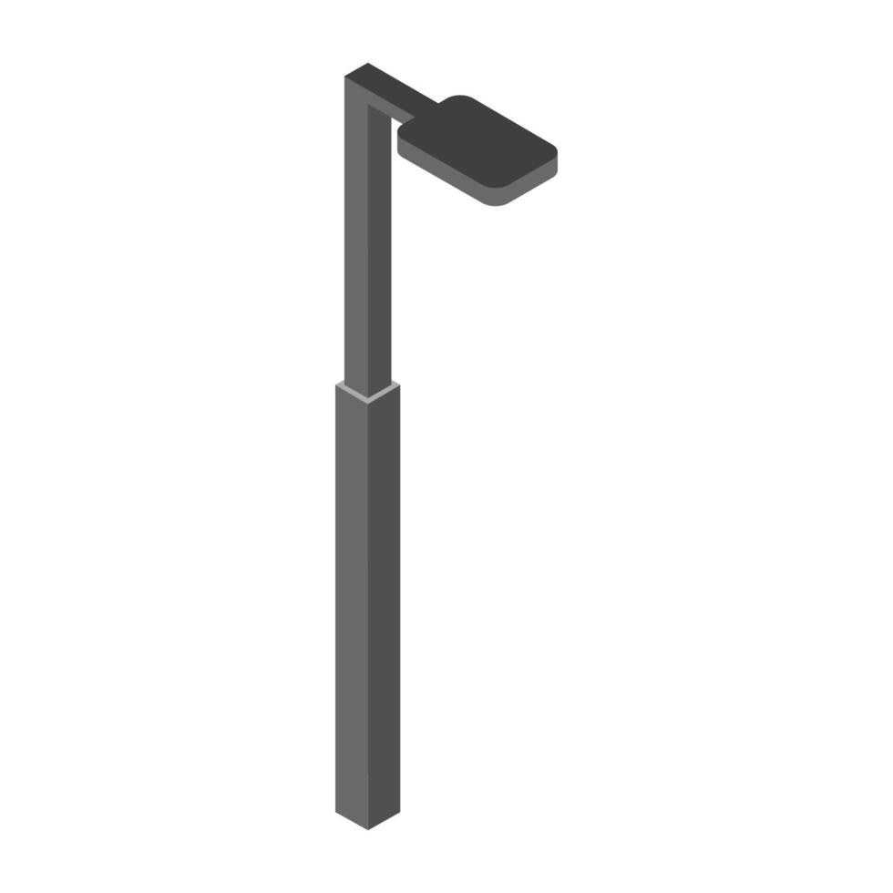 Isometric Street Light On White Background vector