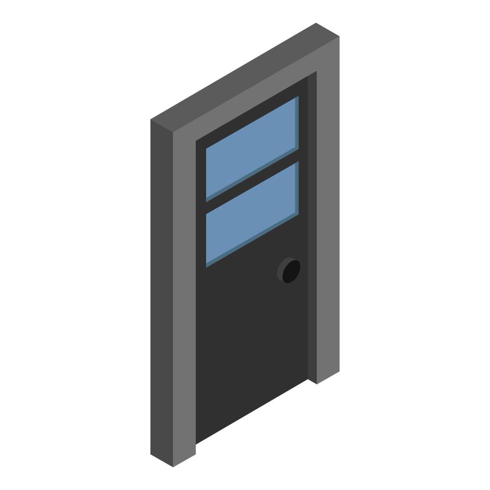 Isometric Door On White Background vector