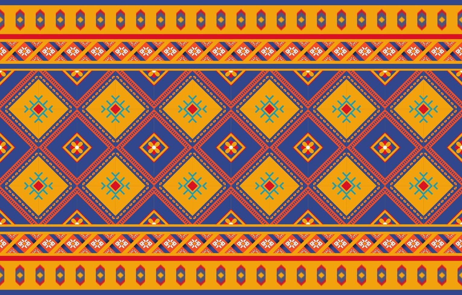 Abstract red geometric native pattern seamless vector.Repeating geometric background vector