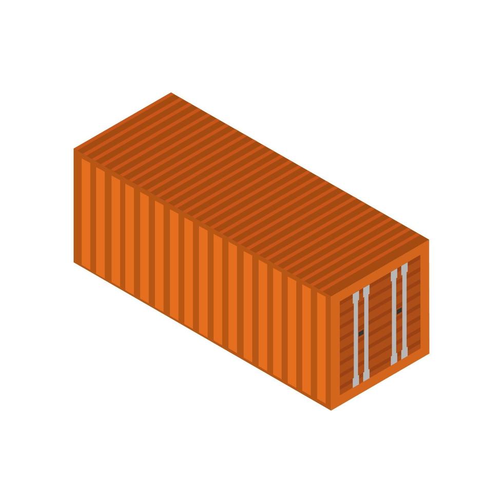 Isometric Container On White Background vector