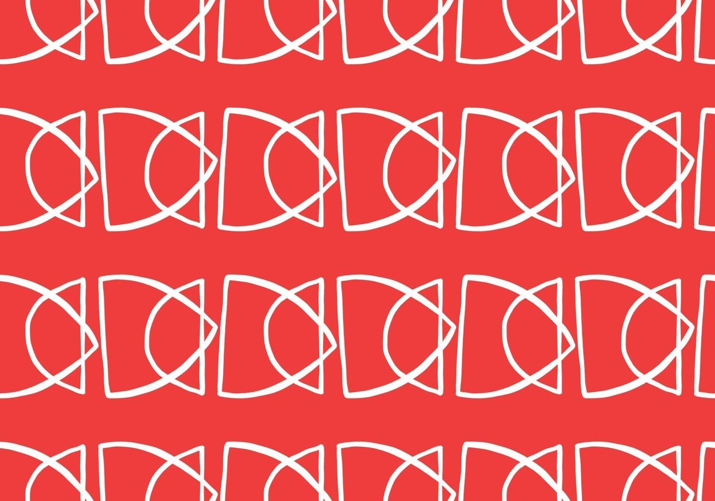Vector texture background, seamless pattern. Hand drawn, red, white colors.
