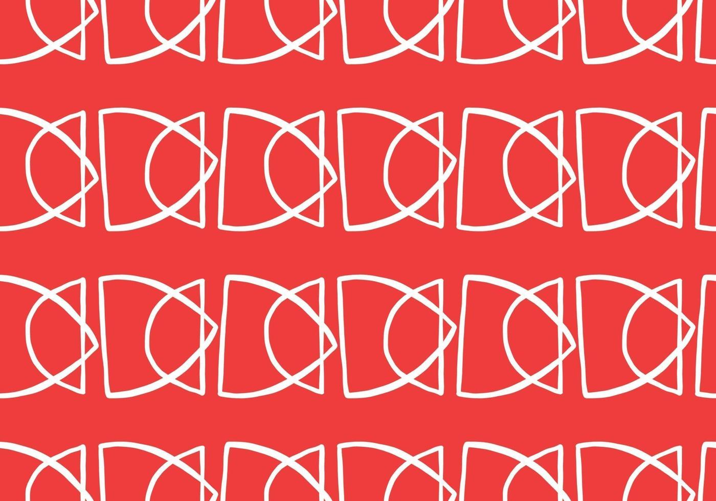 Vector texture background, seamless pattern. Hand drawn, red, white colors.