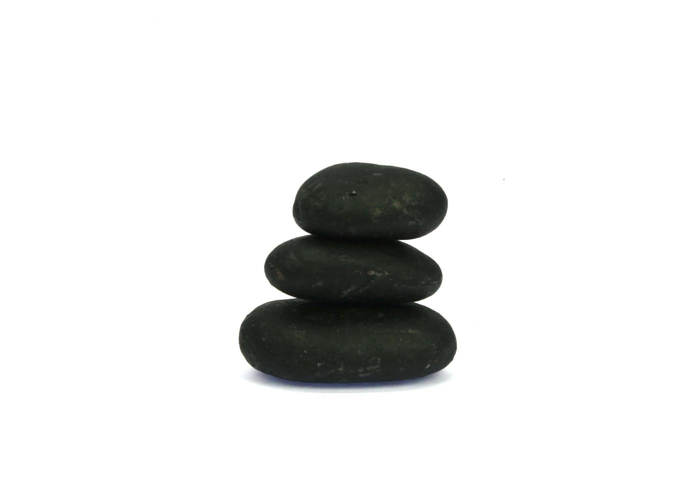 Stack of black stones photo