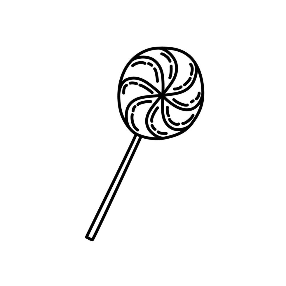 Candy Icon. Doddle Hand Drawn or Black Outline Icon Style vector