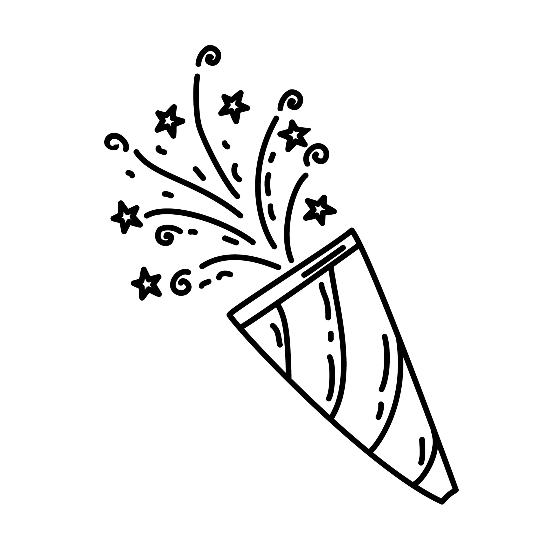 Confetti Icon. Doddle Hand Drawn or Black Outline Icon Style 1976378