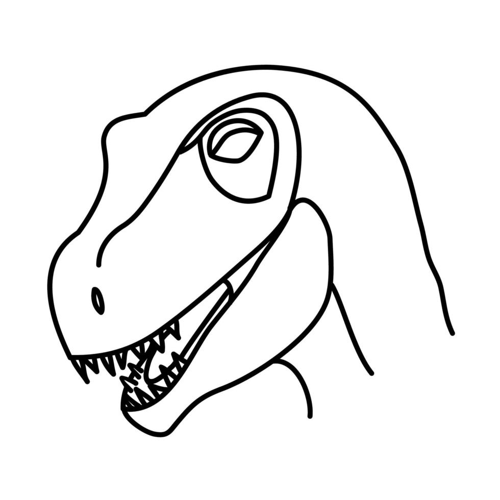 icono de raptor de Utah. Doodle dibujado a mano o estilo de icono de contorno negro vector