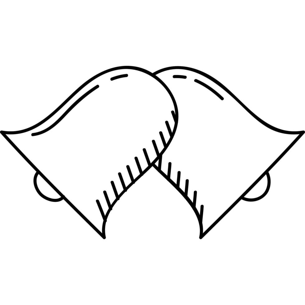 Twins Bell Icon. Twins Bell Icon. Doddle Hand Drawn or Black Outline icon Style. Vector Icon