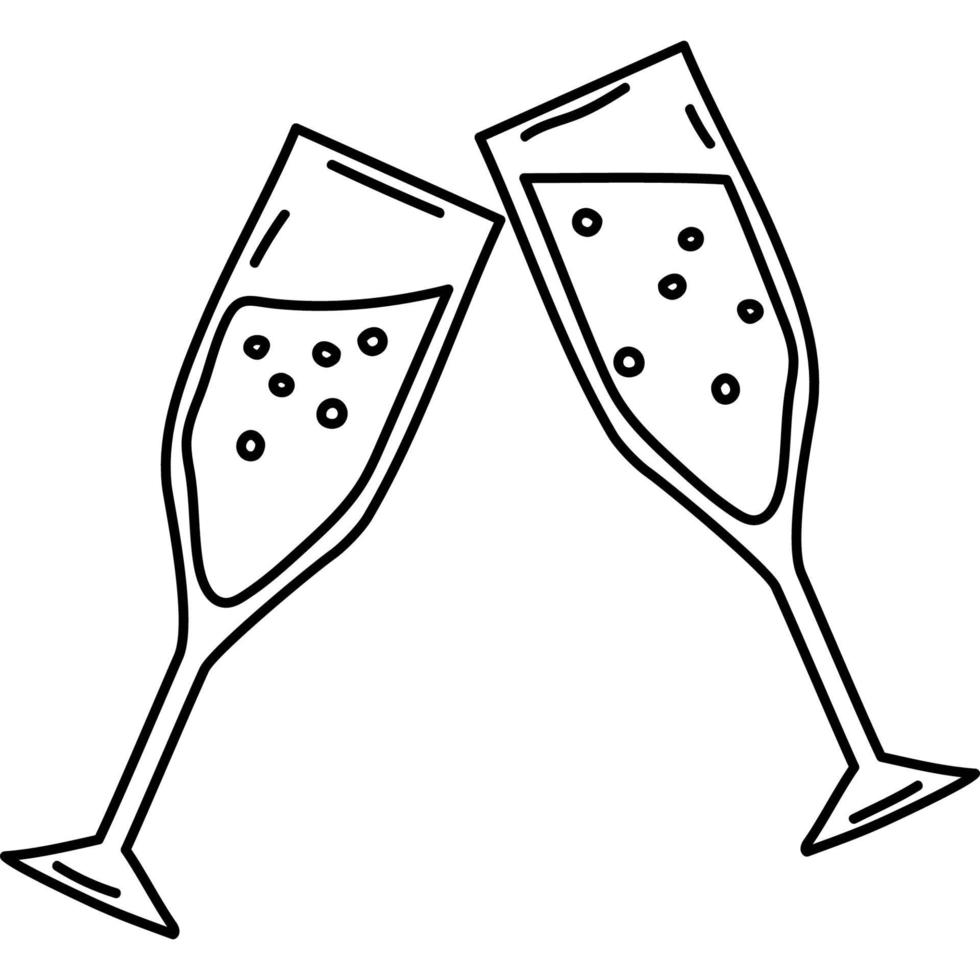Wine toss Icon. Doddle Hand Drawn or Black Outline icon Style. Vector Icon