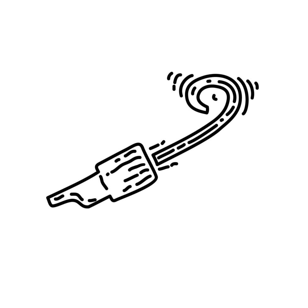 Whistle Icon. Doddle Hand Drawn or Black Outline Icon Style vector