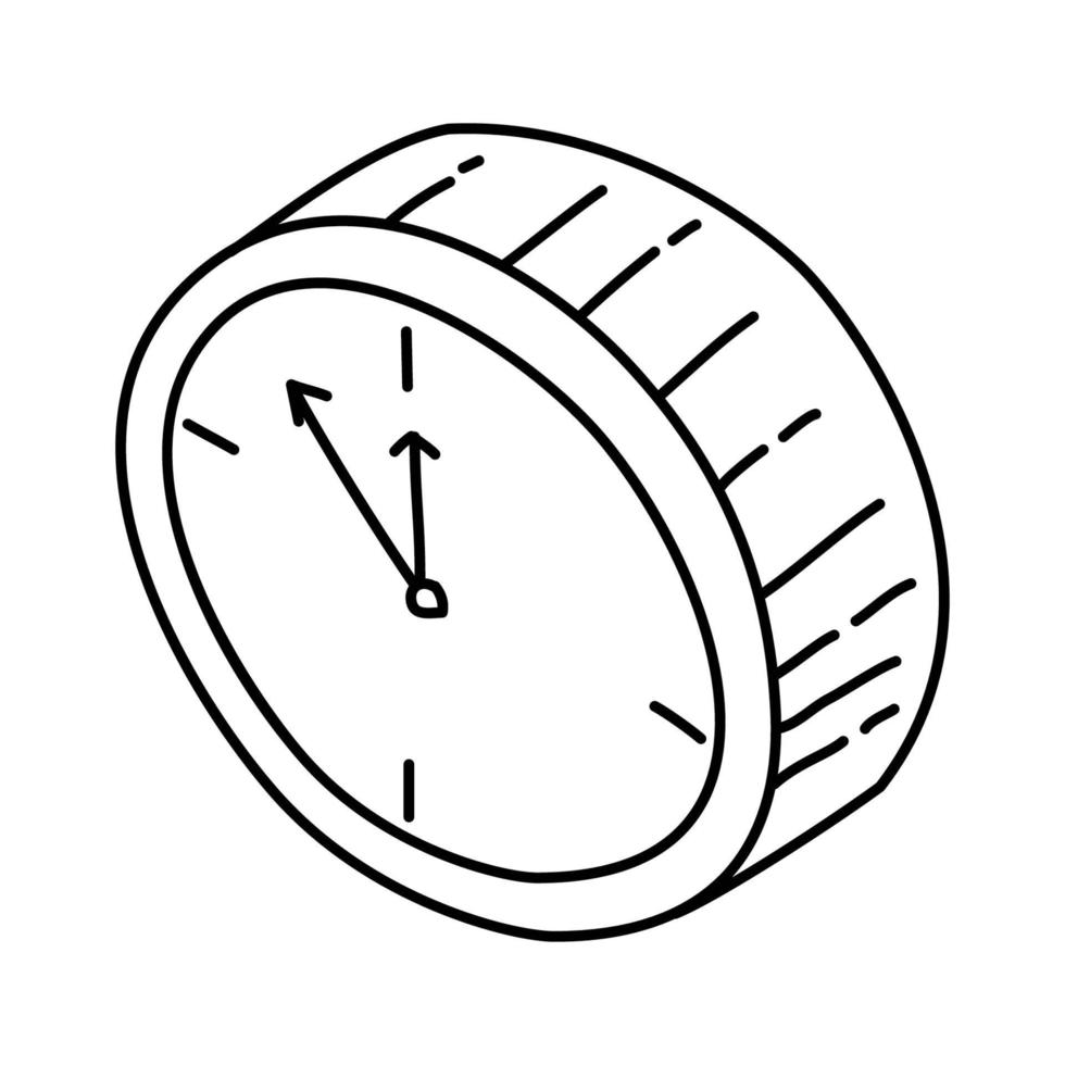 icono de reloj. Doodle dibujado a mano o estilo de icono de contorno vector