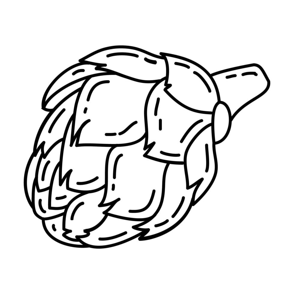 Artichoke Icon. Doodle Hand Drawn or Outline Icon Style vector