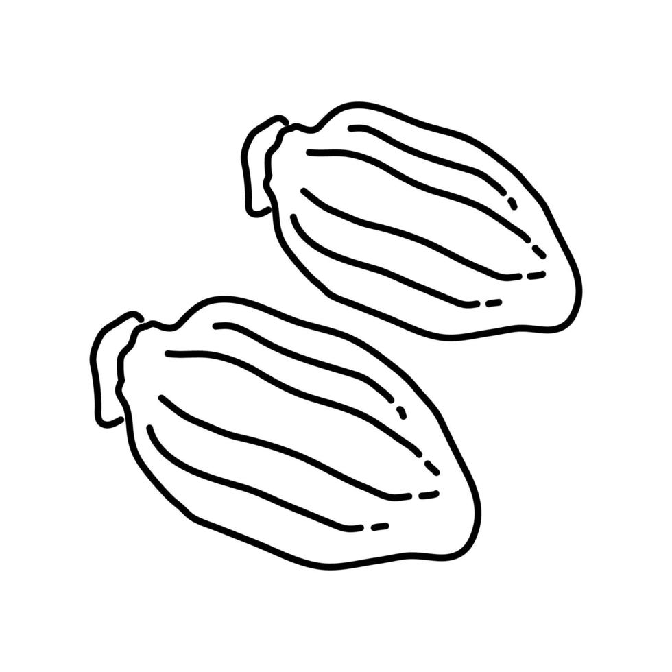 icono de hoshigaki. Doodle dibujado a mano o estilo de icono de contorno vector