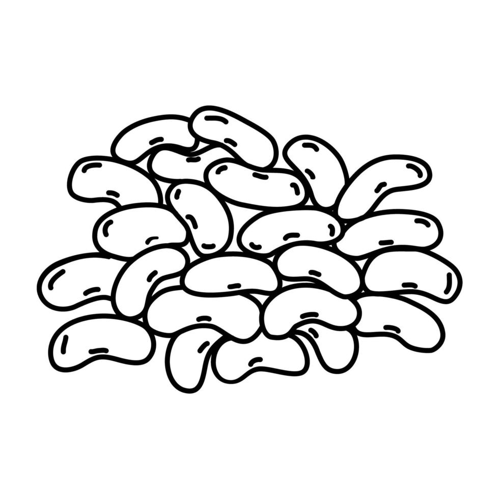 Adzuki Beans Icon. Doodle Hand Drawn or Outline Icon Style vector