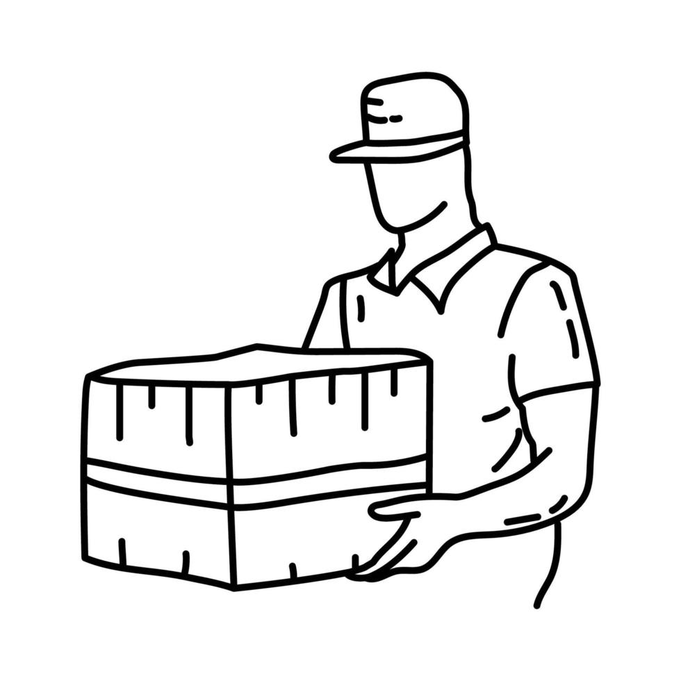 Delivery Icon. Doodle Hand Drawn or Outline Icon Style vector