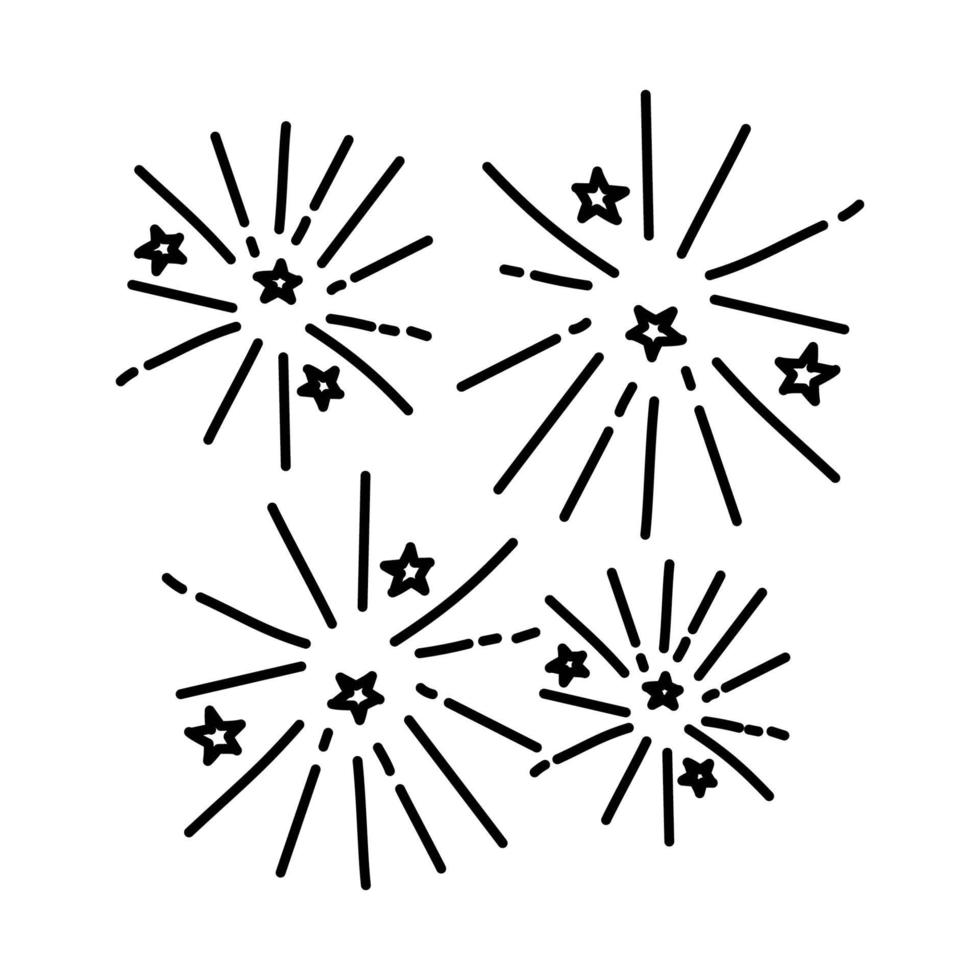 Firecrackers Icon. Doodle Hand Drawn or Outline Icon Style vector