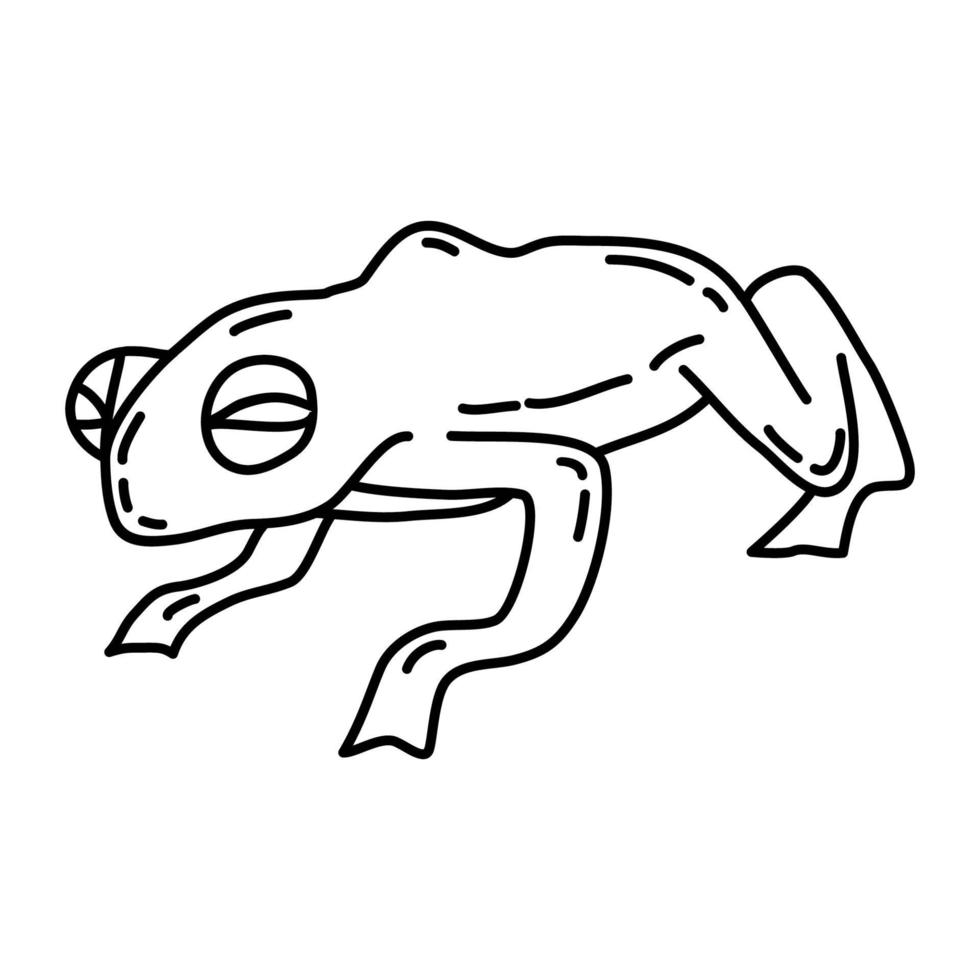 Glass Frog Icon. Doodle Hand Drawn or Outline Icon Style vector