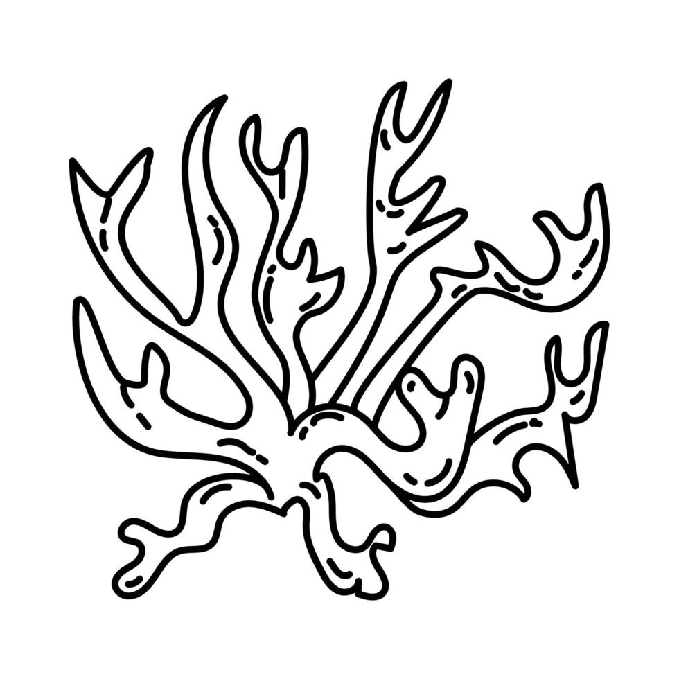 Coral Reef Icon. Doodle Hand Drawn or Outline Icon Style vector