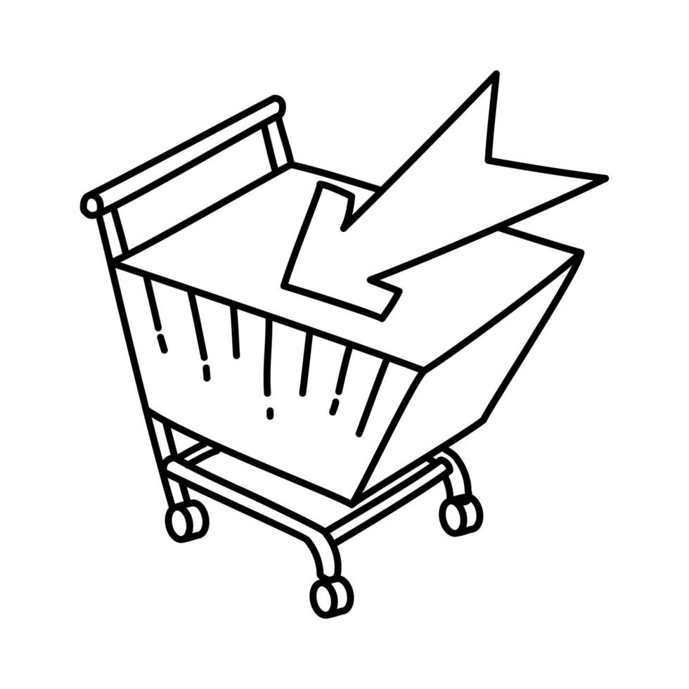 E-Commerce Icon. Doodle Hand Drawn or Outline Icon Style vector