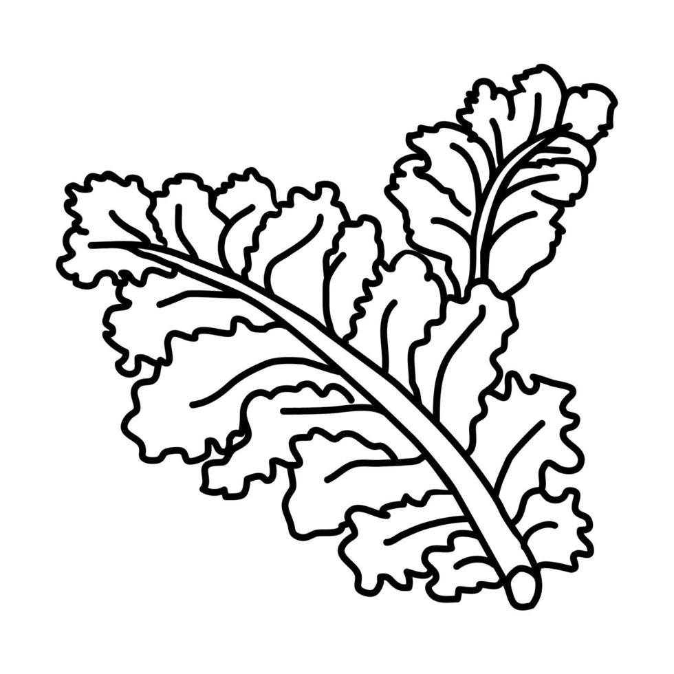 Kale Icon. Doodle Hand Drawn or Outline Icon Style vector