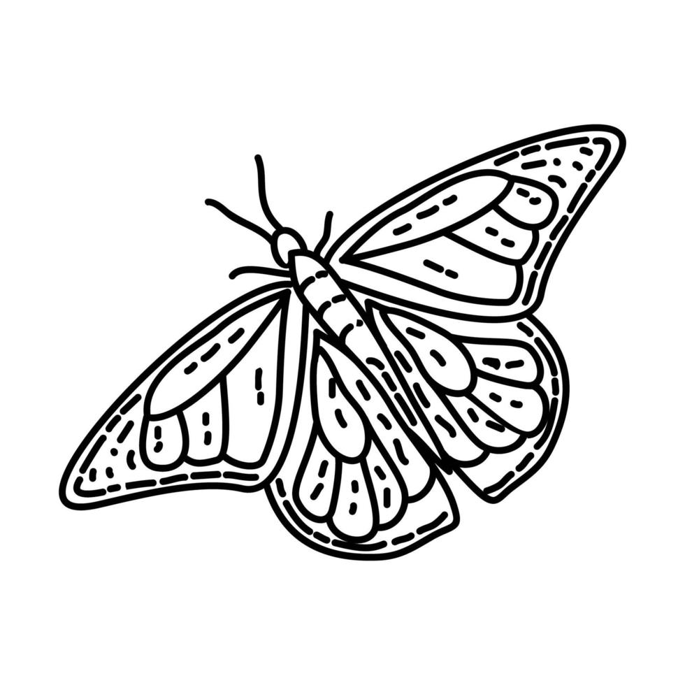 Monarch Butterfly Icon. Doodle Hand Drawn or Outline Icon Style vector