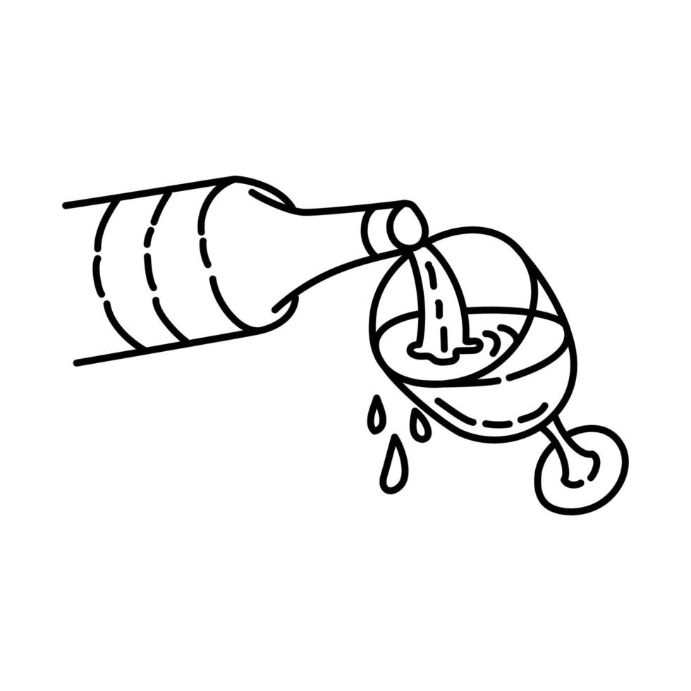 New Year Party Icon. Doodle Hand Drawn or Outline Icon Style vector