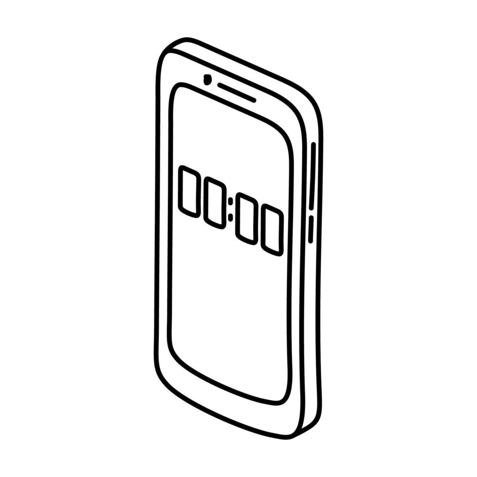 Timer Icon. Doodle Hand Drawn or Outline Icon Style vector